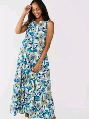 Sonoma Sleeveless tiered Maxi Dress - size 1X